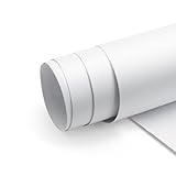seonta White Contact Paper Matte Thick Peel and Stick Wallpaper 16'x198' Removable Waterpoof Self Adhesive Decorative Vinyl Film Wrap Cover Wall Paper for Cabinets Countertops Table
