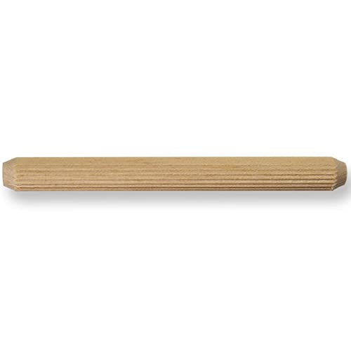 Pinehurst Crafts 1/2 Inch x 5 Inch Fluted Wood Dowel Pins, Great for Furniture, Cabinetry and Crafts Projects, Pack of 50 (Pin_.5x5_50pk)