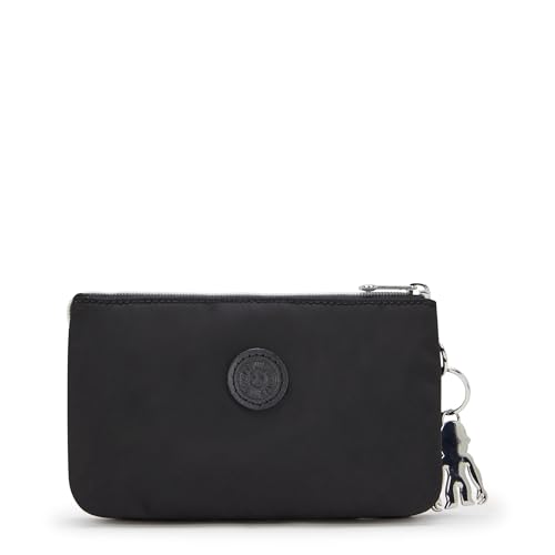 Pochette Kipling Creativity L fine et compartimentée au motif étoiles noires chic