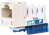 Hubbell Premise Wiring Ascent 10GbE Jack Universal Office White