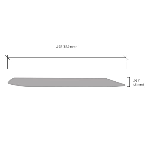 CRL Brushed Nickel Aluminum 5/8" Flat Face Mirror Edge Molding - 12 ft Long