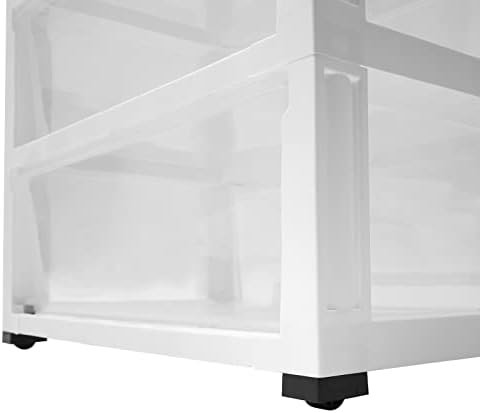 6-Tier Rolling Storage Cart with Caddy - 50x33x109cm Space-Saving Organizer for Office, Dorm, Home, Kitchen, Utility - Multi-Functional Mobile Shelf on Wheels