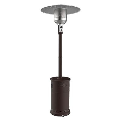 Nexgrill Sundara 92" H Bronze Patio Heater, 48,000BTUs, 2 Wheels, Electronic Ignition, EZ Lift Tank Access Cylinder, Control Knob, Outdoor Heaters for Patios, Gardens, and Backyards, Bronze, 920-01002