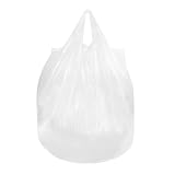 Waikas 1.2 Gallon Small Trash Bags with Handles, Unscented Clear Garbage Bags, 0.91Mil Thickness, Size 38 * 45cm, Weight 2.6g/pcs, Pack of 128