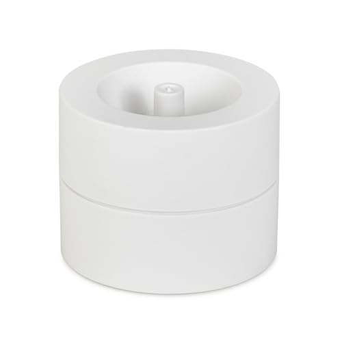 MAUL portaclips MAULpro Eco Ø7.3x6cm | Organizador escritorio fabricado con más del 85% de plástico reciclado | Accesorio de escritorio con imán para clips oficina | Incluye 15 clips | Blanco