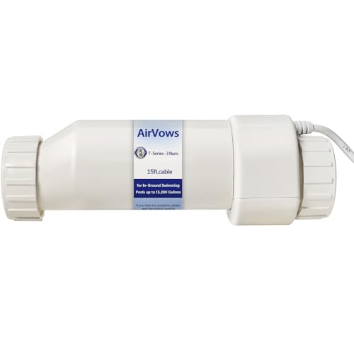 Salt Cell T3 Series Compatible with Hayward T3 Cell,3 Years Customer Service,Cuts Chlorine Costs by 50%,Up to 15,000 Gallon Pools,Compatible with AquaRite,SwimPxxx,ProLogxx,AquaPlus