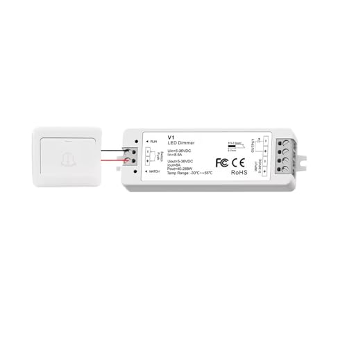 Variateur LED PWM 12V 24V 8A avec télécommande RK4 pour ruban monocrome