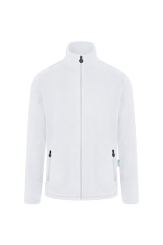 Karlowsky PASSION Herren Workwear Fleecejacke WARM-UP Langarm Stehkragen Raglan-Schnitt Polyester OEKO-TEX pflegeleicht Weiß Größe XL