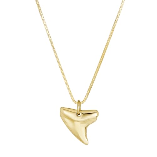 Jewelry: Jaws Necklace for Women – Lifetime Color Guarantee – Waterproof, Non-Tarnish, Hypoallergenic, Gold PVD Coated – Perfect for Beach, Weddings, Holiday Gifts – Small - Large Sizes
