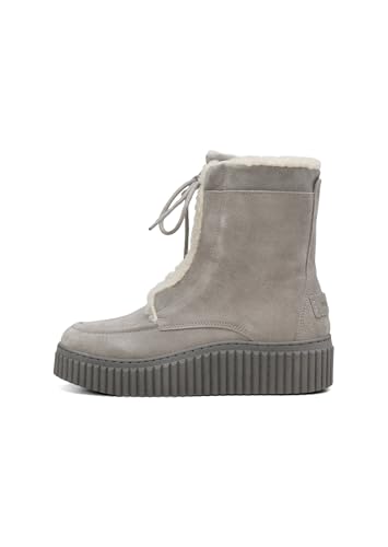 Bottines Bianca Marc O'Polo en cuir gris haut de gamme pour femme en taille 36