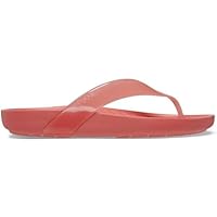 Crocs Women's Splash Glossy Flip Flop Sandal, Neon Watermelon, 9