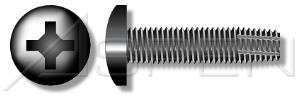 (10000pcs) 6-32X5/16 Thread-Cutting Screws Type F Pan Phillips Drive Steel, Black Oxide