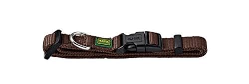 Preisvergleich Produktbild HUNTER VARIO BASIC Hundehalsung, Hundehalsband, robust, geschmeidig, Klickverschluss, M / 1,5, braun