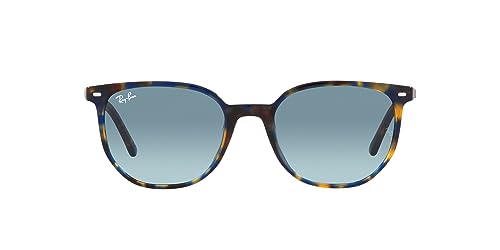 Ray-Ban Gafas de sol cuadradas Rb2197 Elliot para mujer, Amarillo/Azul Habana/Azul Gradiente Gris, 54 mm