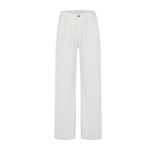 Pants for Men Relaxed Fit Expandable Waist Pleated Work Dress Pant Casual Lightweight Versatile Trousers with Pockets2