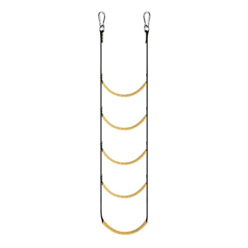 LOVIVER 5-stufige aufblasbare Boot-Rippen-Badeleiter mit Stahlhaken-Gurtband-Nylon-Marine-Strickleiter für Kajak-Schlauchboot-Assist-Bootssegeln