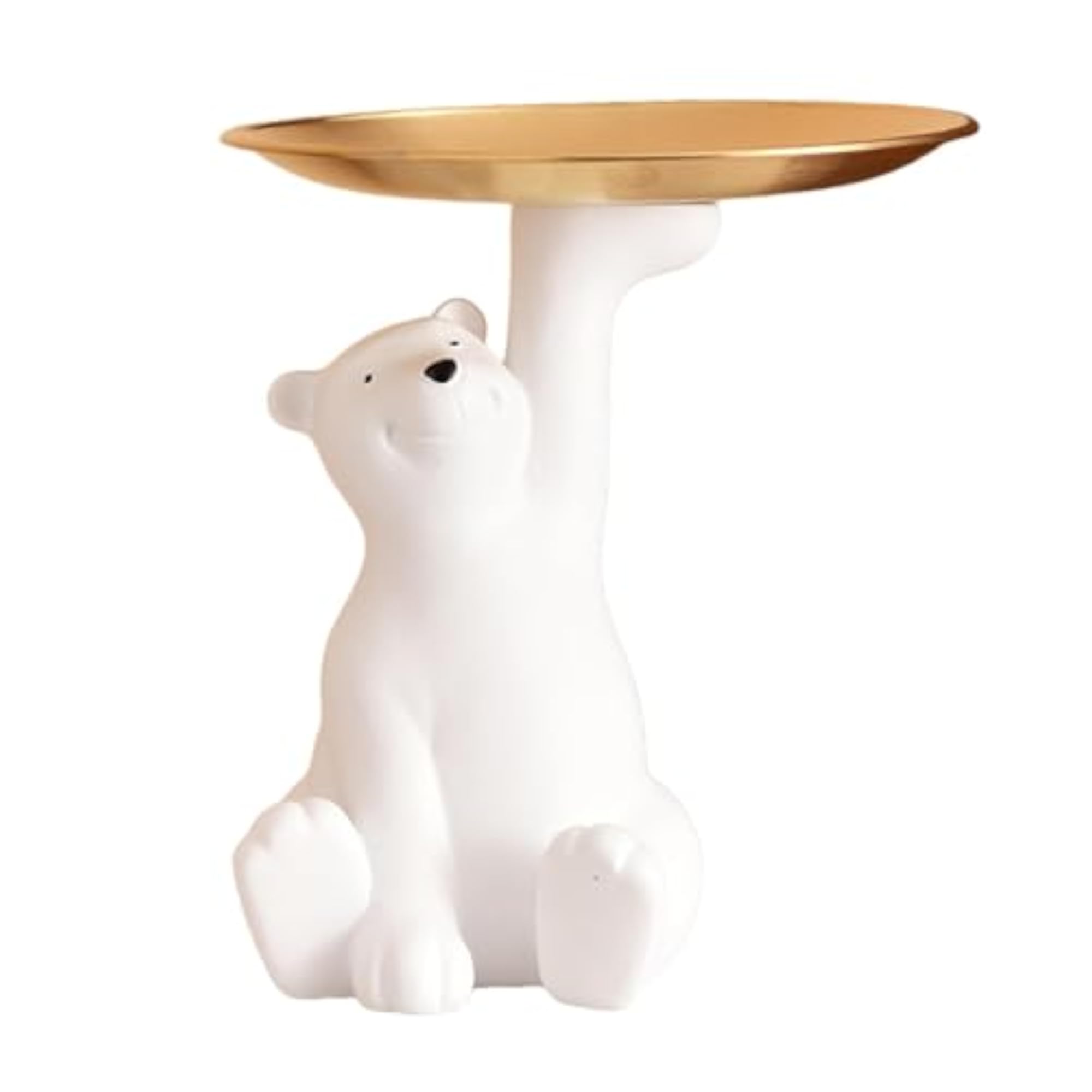 Polar Bear Statue Storage Box Jewelry Trinket Tray