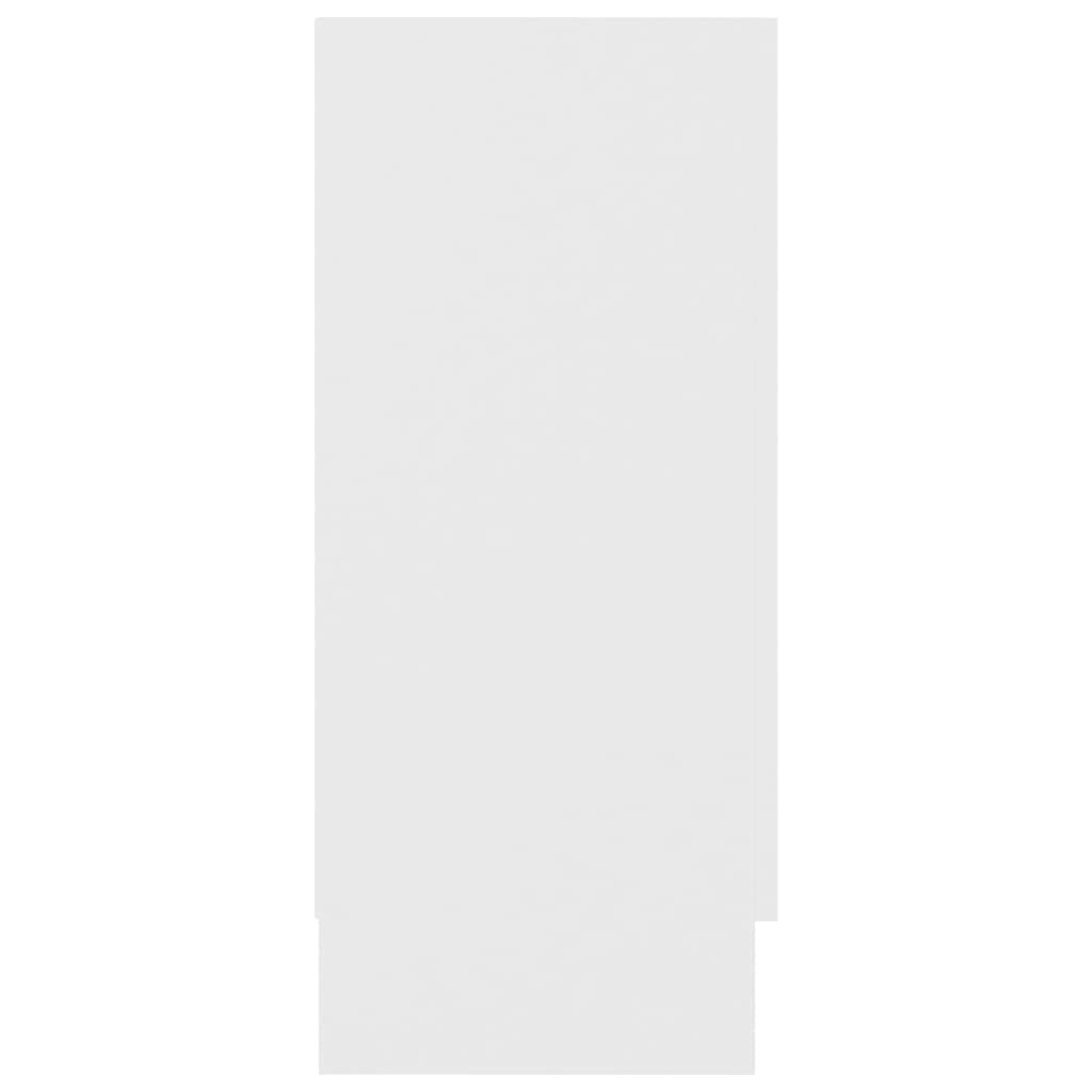 Vitrina blanca 120 x 30,5 x 70 cm de madera con 2 compartimentos y puertas, armario de cocina, armario auxiliar para salón, pasillo, cocina