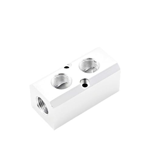 Distribuidor de colector neumático de 3 vías y 6 puertos en aluminio con rosca de 1/2 Pt 5