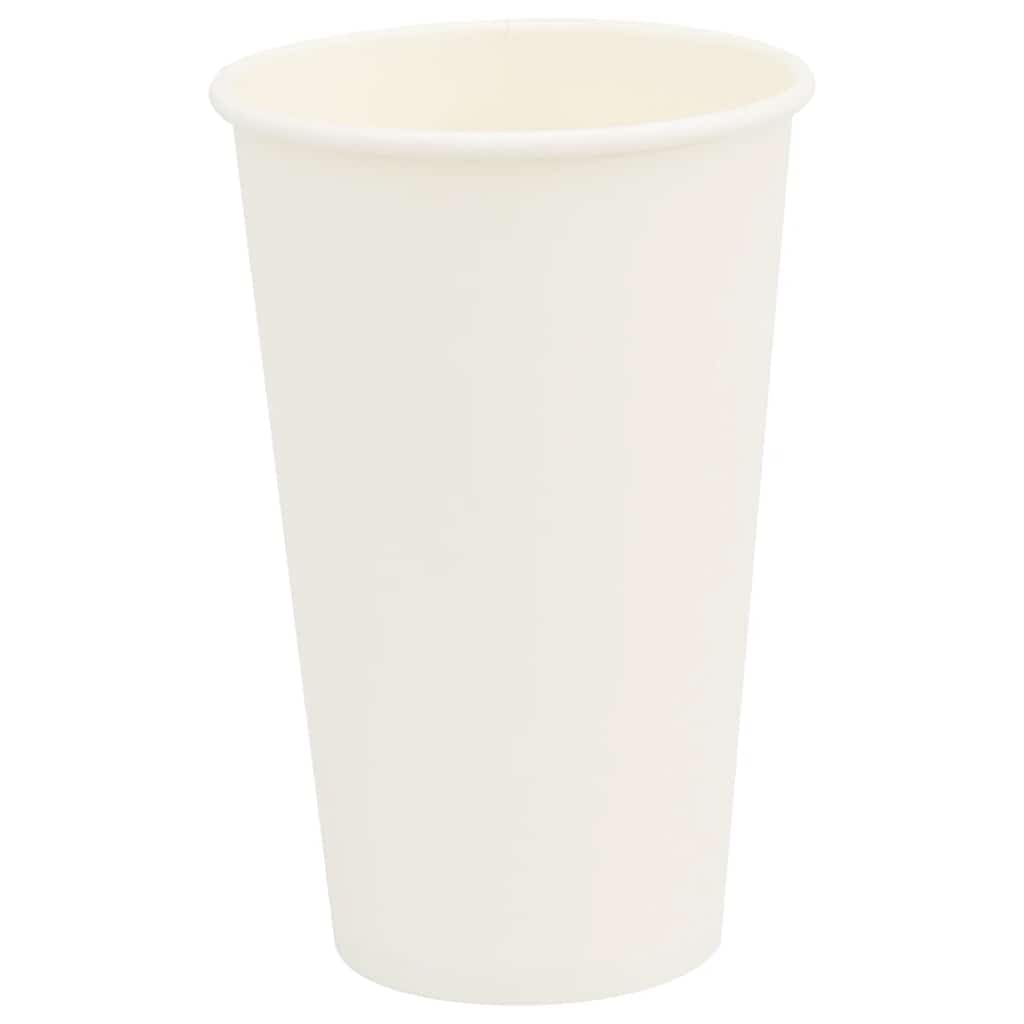Mangloder Vasos desechables con tapas, 1000 unidades, 400 ml, de papel resistente con revestimiento de polietileno para bebidas calientes y frías, ideales para fiestas, catering, gastronomía, oficina