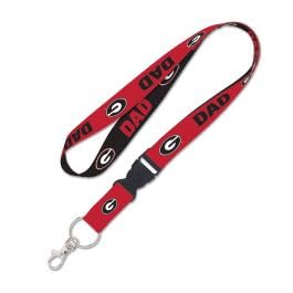 Cordon bouledogues de Géorgie WinCraft double face de qualité supérieure rouge et noir