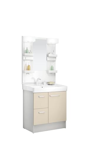 LIXIL(���N�V��) INAX ���ʉ��ϑ� �Z�b�g D7�V���[�Y �V���O�����o�[�����V�����[���� ���o�^�C�v ���C�g�x�[�W�� �Ԍ�750mm D7H6-755SY-W/HV2W & 1�ʋ� LED ������~�߃R�[�g MD7X4-751YFJU