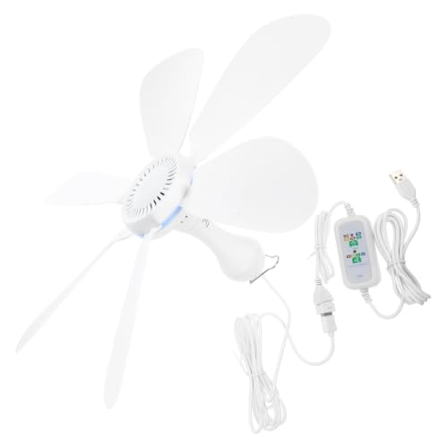 Ventilador de techo portátil USB con 6 aspas plásticas para camping 2
