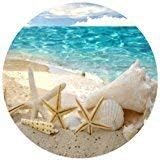 Beautiful Beach Seascape Computer Mouse Mat for Round Mouse Pad