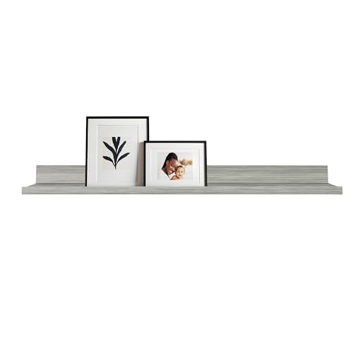 InPlace Picture Ledge Shelf, Driftwood, 4.5"D x 47.24" W x 3.5"H, 9602062E
