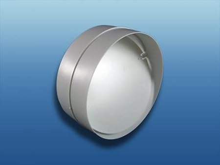 Flachkanalverbinder Mit Rückstauklappe – Für Abluft/Zuluft, Größe 110x55 Mm, Weißer Kunststoff