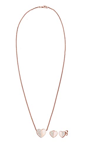 Conjunto de pendientes y collar de corazón ideal para regalar a mujer 3