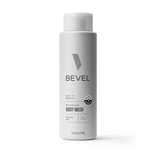 Bevel Moisturizing Body Wash for Men - Supreme Oak Scent with Shea Butter, Vitamin B, and Coconut...