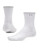 [アンダーアーマー] UA VELOCITI CREW SOCKS 6009334(100) ホワイト ホワイト リフレクティブ L