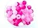 Produktbild Creative-Beads Polarisperlen Mischung 40 Perlen 8mm rosa/pink, für selbstgemachte Ketten, Armbänder und Ohrringe, für Deko und basteln