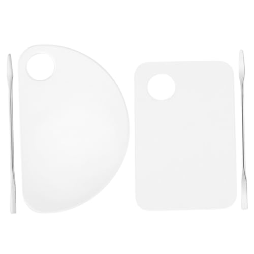 VICASKY 2 Pack Acrylic Makeup Set for Foundation Eye Shadow Blending Tray Professional Nail Artists Essential