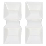 LOLIPPYY 2 piezas Platos de para Salsa Antideslizantes y Resistentes al Calor para Aperitivos y Condimentos Cocina Fiesta Picnic