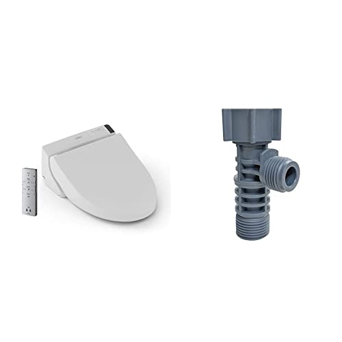 Toto Sw2043R#01 C200 Electronic Bidet Toilet Cleansing Water, Heated Seat, Deodorizer, Warm Air Dryer, And Premist, Round, Cotton White & Thu6234 Toilets And Bidets #TOP16