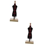 Mini mannequin de robe : matériau pu, coton et bois, apparence exquise, détails exquis, le processus de maturation rend l'article plus délicat et plus beau, mannequin de table