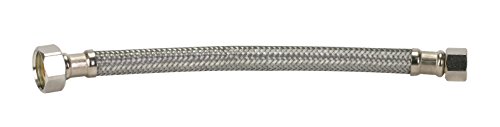 Fluidmaster B1F09 Faucet Connector, Braided Stainless Steel - 3/8 Female Compression Thread X 1/2 F.i.p. Thread, 9-Inch Length #TOP1