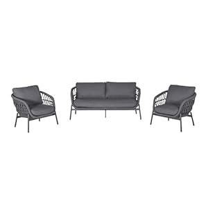 Patioco Lounge Set Balu 3-teilig Anthrazit