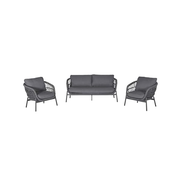 Patioco Lounge Set Balu 3-teilig Anthrazit