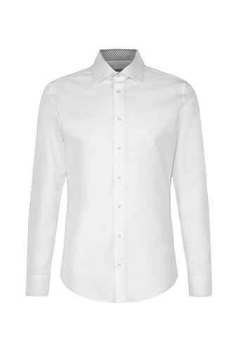 Seidensticker Herren Mens Slim Patch Longsleeve Cotton Hemd, Weiß(653480), 41 EU Seidensticker Herren Mens Slim Patch Longsleeve Cotton Hemd, Weiß(653480), 41 EU