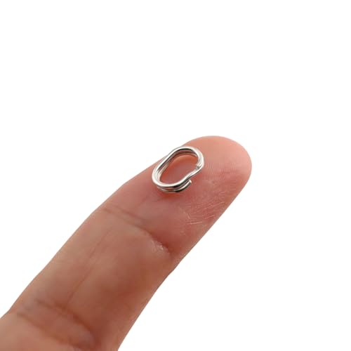 925 Sterling Silver Split Jump Rings Double Oval Open Connector Closures for Necklace Bracelet Earring Charm Key Ring Jewelry Findings 2 Pieces (6mm*8.5mm)