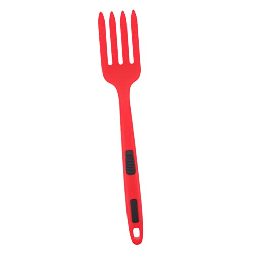 Cabilock Silicone Tongs Kitchen Cooking Fork for Salad Spaghetti Fried Noodles Large Fork