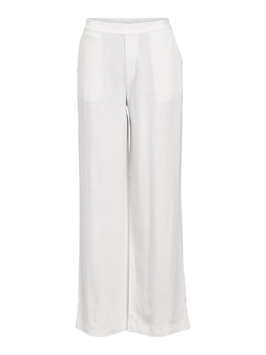 Pantalon à jambe ample en lin mélangé léger et fluide pour femme