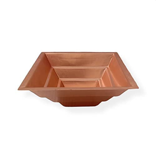 Image of Copper Religious Finish Mini Yagya Hawan Kund, Poojan Purpose (Size: 11 x 11 x 4 Cm)
