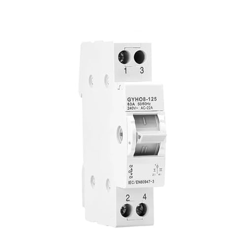 Inverseur manuel MTS GYHO8 125V 1P pour commutation sécurisée double alimentation