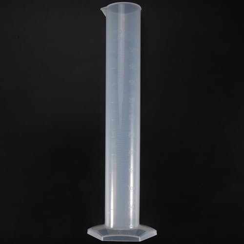 Tubo graduado de 500 ml en plástico de alta visibilidad con escala de medición estable, kit x8 4