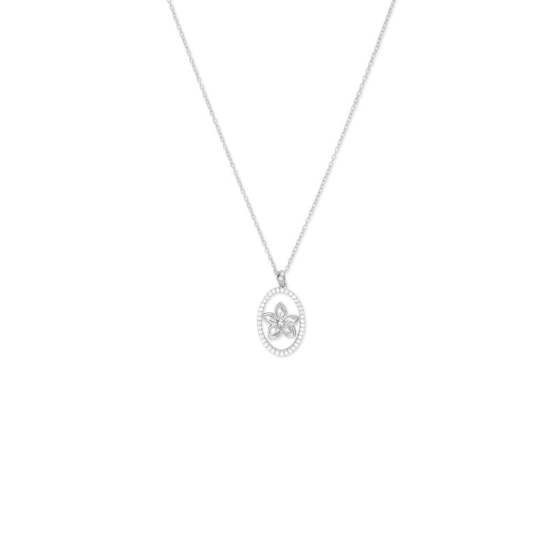 Mia by Tanishq 92.5 KT Silver Elegant Floral Necklace For Women | Stylish Necklace for Women Trendy Jewellery | Lightweight Daily, Party & Casual Wear Gift for Women's(A14026GCMGLACZ) 4.14 g-picture-12