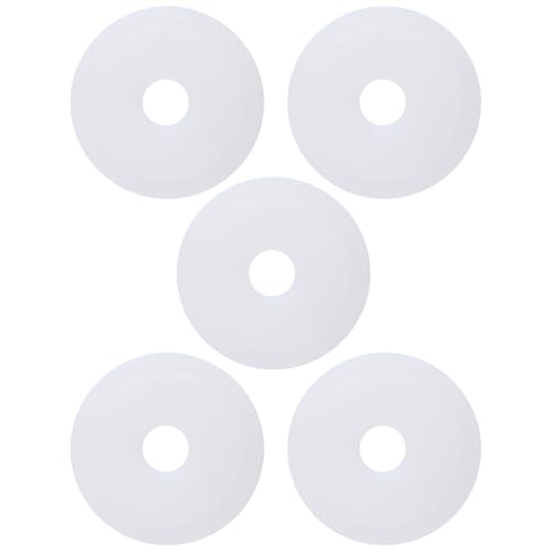 Be In Your Mind 5 Stück weiße Silikondichtungen Basis WC-Ablaufventil transparente Unterlegscheiben OE AH0007100R kompatibel mit Roca Doppelauspuffventile 68 x 16 mm
